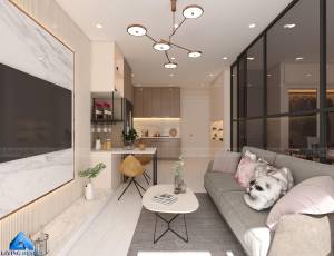 Thiết kế nội thất căn hộ Kingdom 101 1PN | Living Design